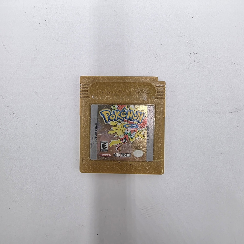 Pokemon Gold Version Nintendo Game Boy Color GBC Cartridge DMG-AAUE-USA Gold
